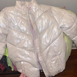 H&M iridescent puffer jacket